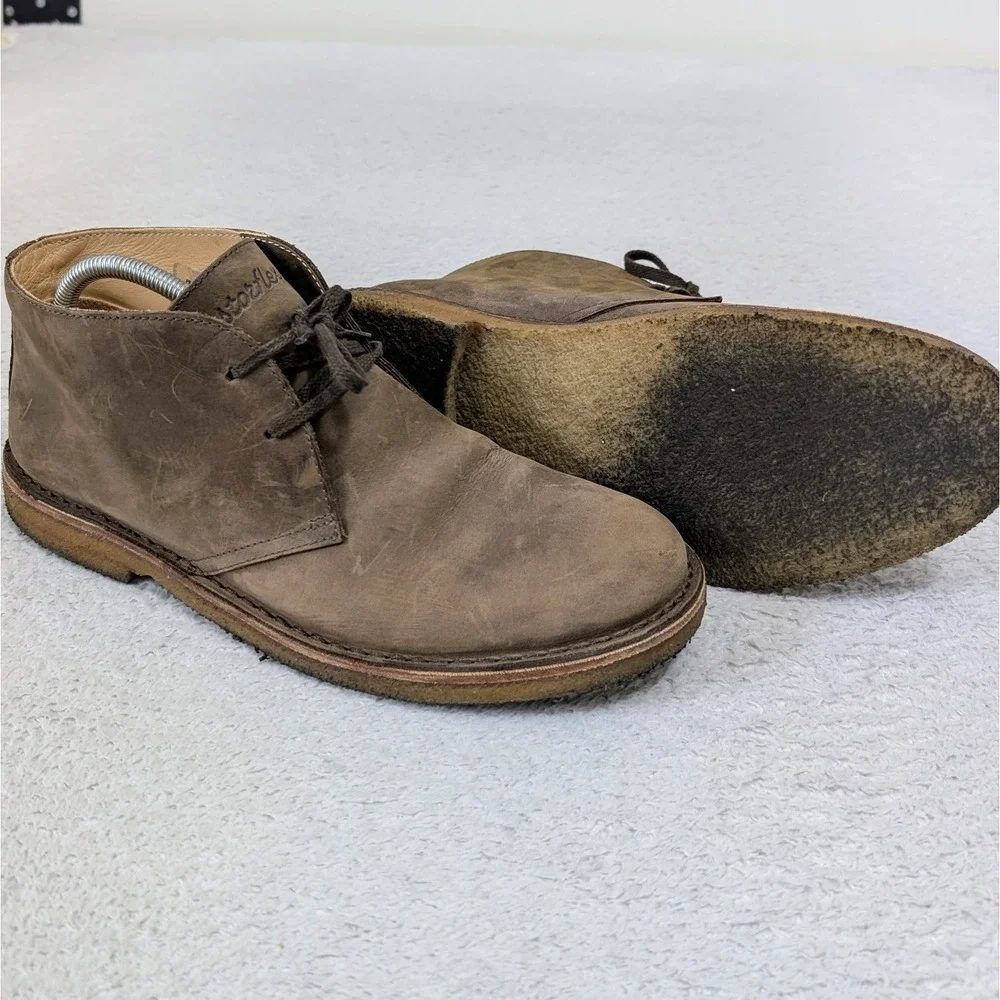 Astorflex Chukka Boots Brown Mens 44 10.5 Made In Italy prodotto srl Vera Pelle‎